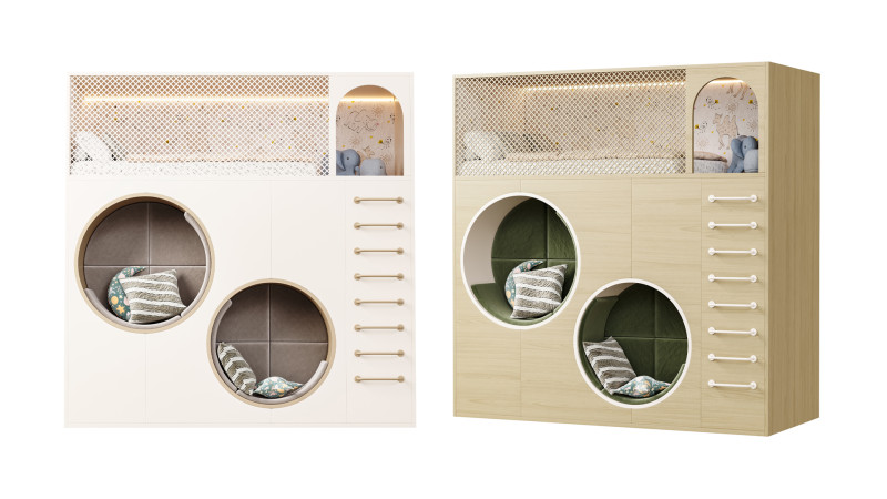 बच्चों के लिए चारपाई बिस्तर 7 3D मॉडल .c4d .max .obj .3ds .fbx .stl .blend 