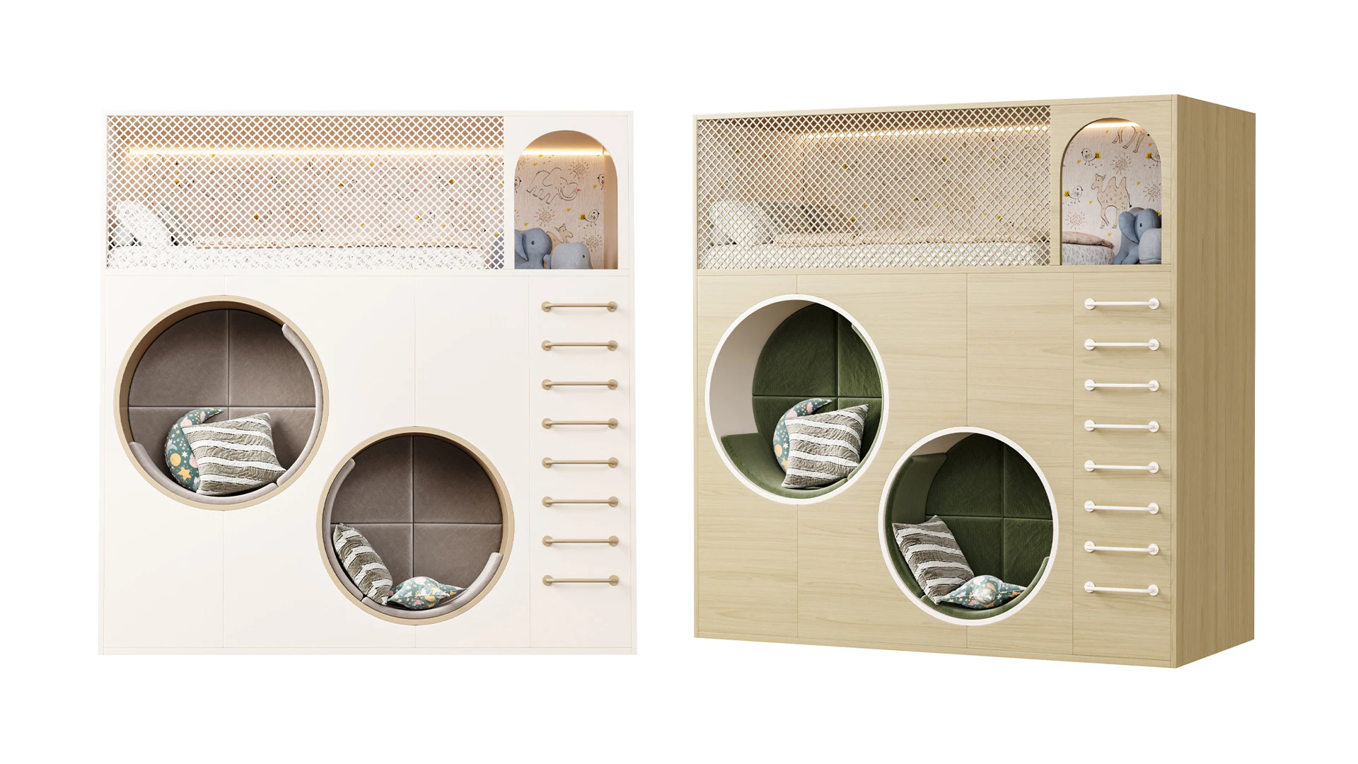 Letto a castello per bambini 7 Modello 3D .c4d .max .obj .3ds .fbx .stl .blend