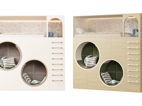Bunk bed for kids 7 Model 3D