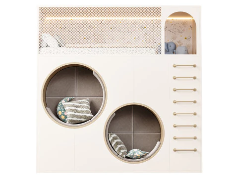 Letto a castello per bambini 7 Modello 3D