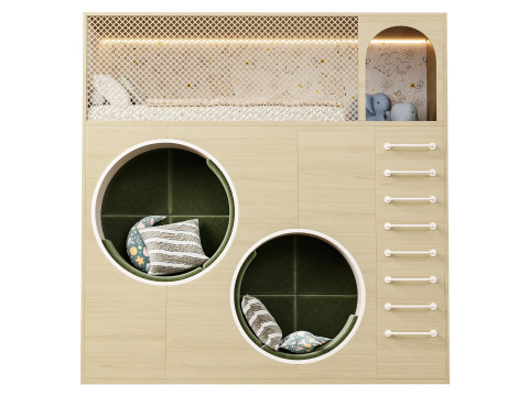 बच्चों के लिए चारपाई बिस्तर 7 3D मॉडल