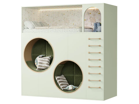 Letto a castello per bambini 7 Modello 3D