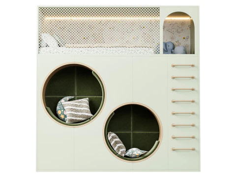 Letto a castello per bambini 7 Modello 3D