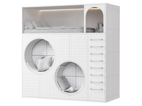 बच्चों के लिए चारपाई बिस्तर 7 3D मॉडल