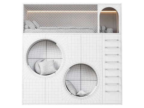 बच्चों के लिए चारपाई बिस्तर 7 3D मॉडल