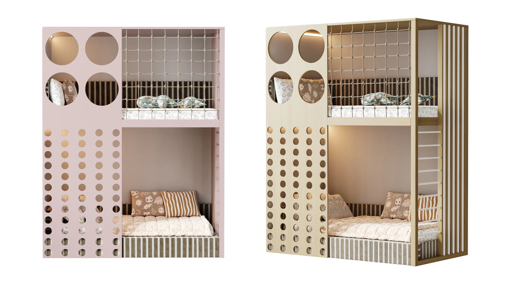 Letto a castello per bambini 08 Modello 3D .c4d .max .obj .3ds .fbx .stl .blend 