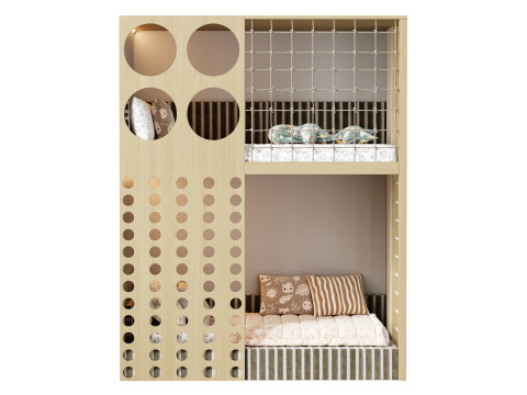 Letto a castello per bambini 08 Modello 3D