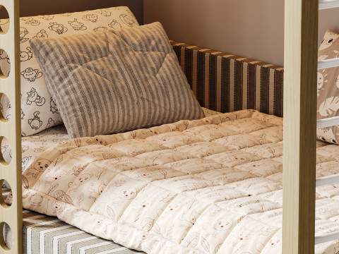 Letto a castello per bambini 08 Modello 3D