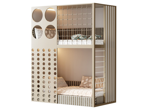Letto a castello per bambini 08 Modello 3D
