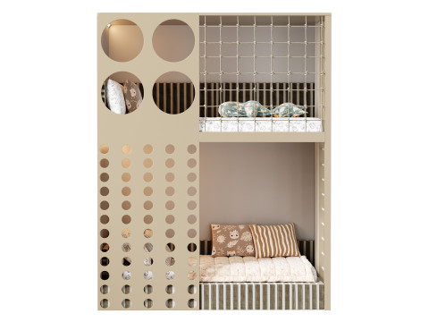 Letto a castello per bambini 08 Modello 3D