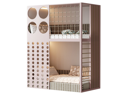 Letto a castello per bambini 08 Modello 3D