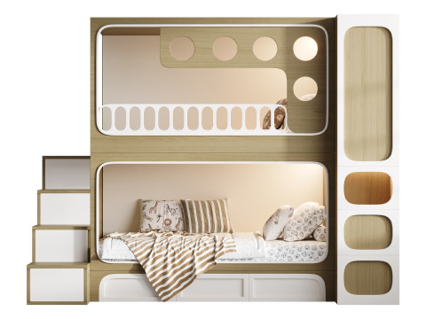 Bunk bed for kids 09 Modelo 3D