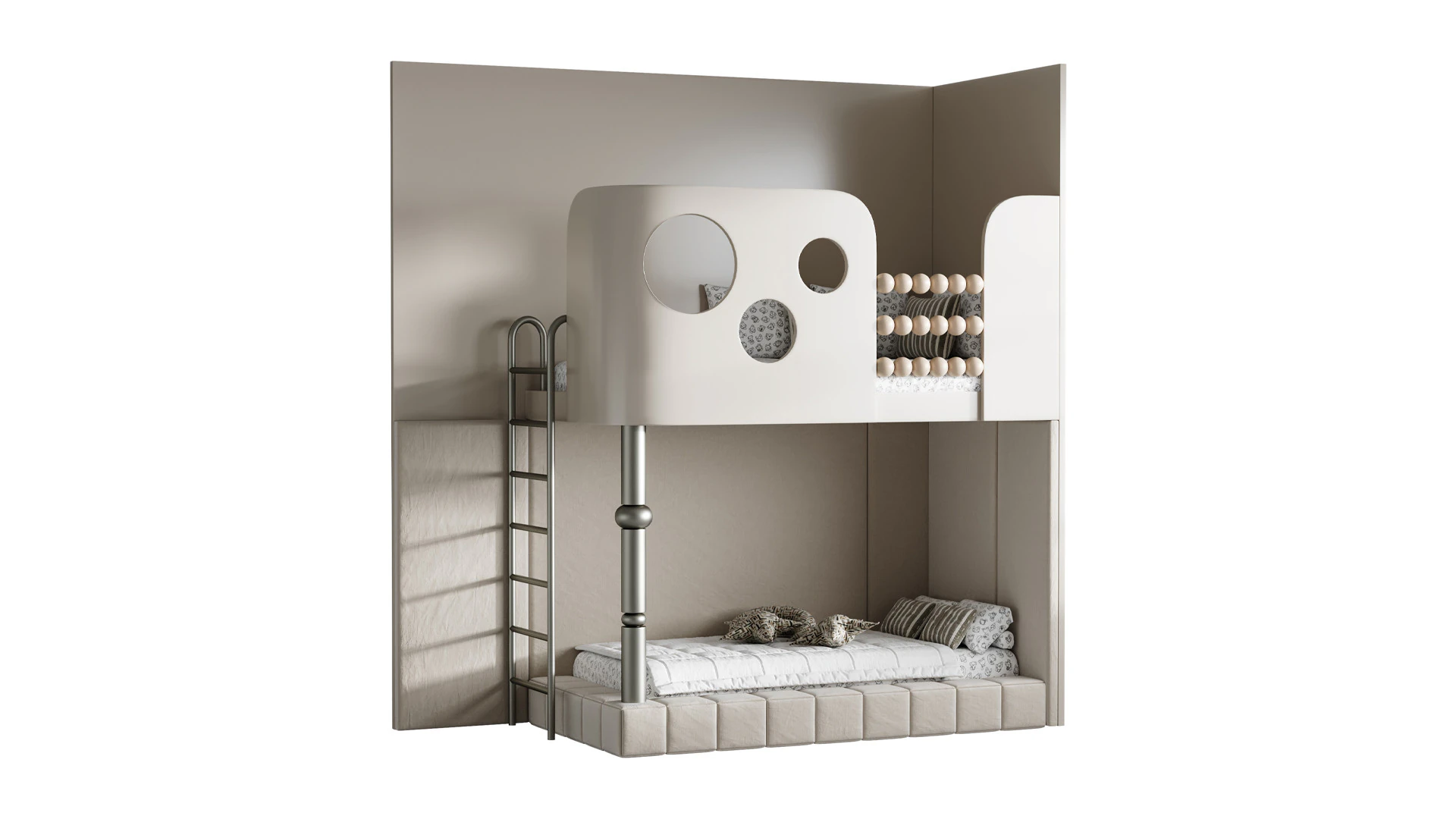Bunk bed for kids 0010 3D Model .c4d .max .obj .3ds .fbx .stl .blend 