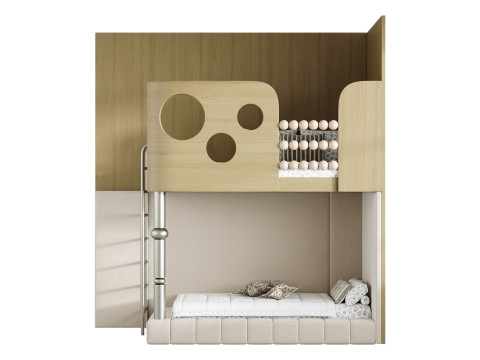 बच्चों के लिए चारपाई बिस्तर 0010 3D मॉडल