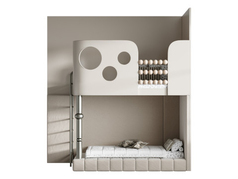 बच्चों के लिए चारपाई बिस्तर 0010 3D मॉडल