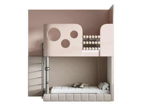 बच्चों के लिए चारपाई बिस्तर 0010 3D मॉडल