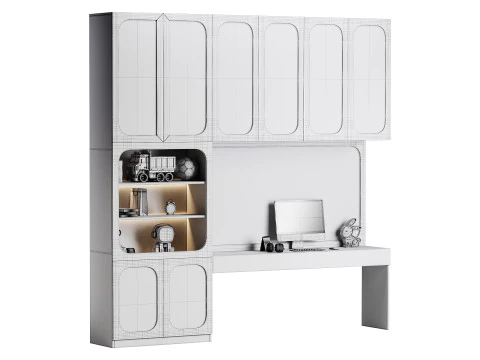 Moderner Arbeitsplatz 07 3D Modell