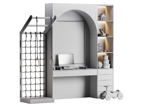 Modern Workplace 10 3D Model