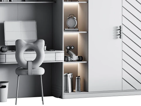 Local de trabalho moderno 311 Modelo 3D