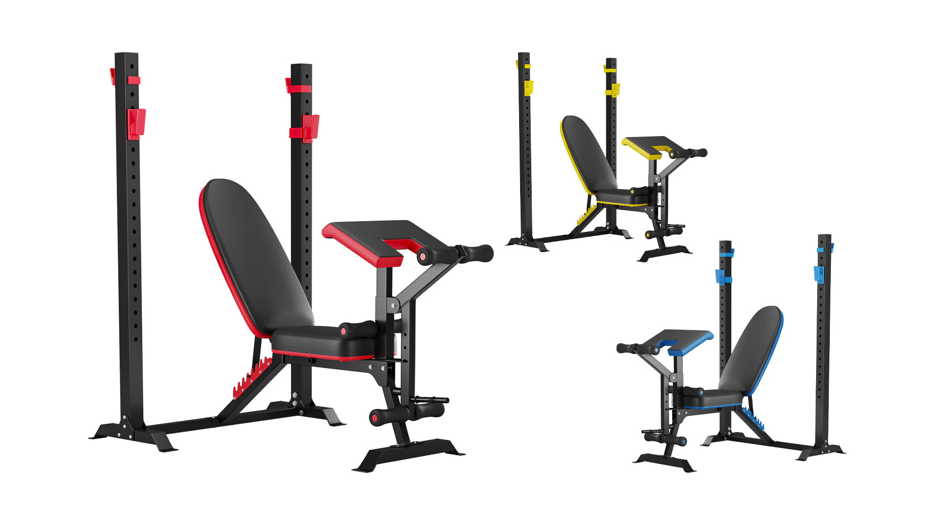 Panca per addominali multifunzionale per esercizi di forza Modello 3D .c4d .max .obj .3ds .fbx .stl .blend