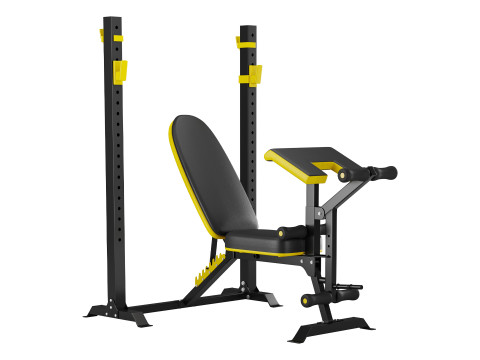 Multi-function strength trainer sit up bench Modelo 3D