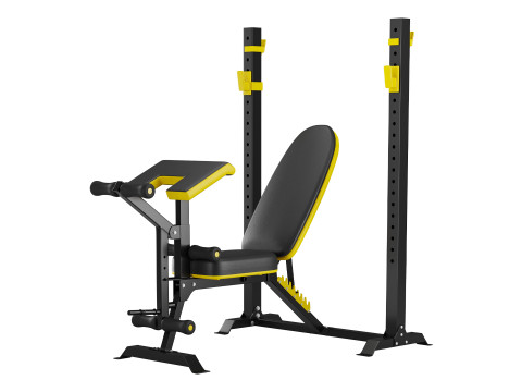 Multi-function strength trainer sit up bench Modelo 3D