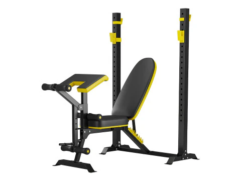 Panca per addominali multifunzionale per esercizi di forza Modello 3D