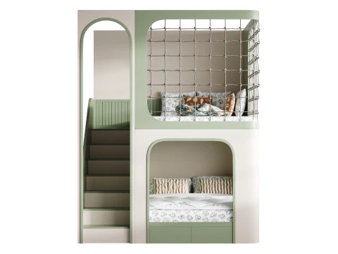 Letto a castello per bambini 011 Modello 3D