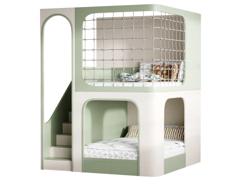 Letto a castello per bambini 011 Modello 3D