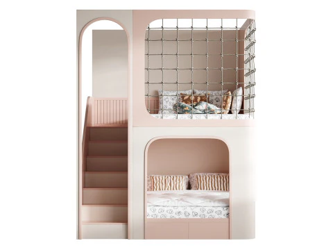 Letto a castello per bambini 011 Modello 3D