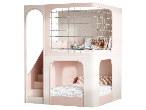 Stapelbed voor kinderen 011 3D Model