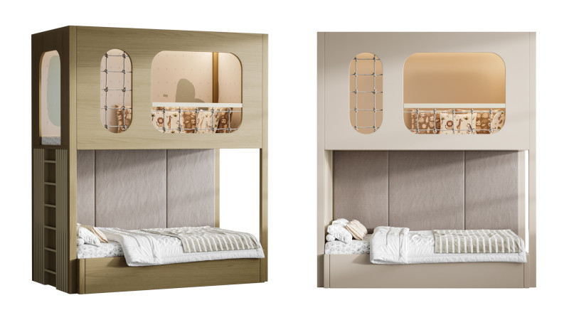 子供用二段ベッド012 3Dモデル .c4d .max .obj .3ds .fbx .stl .blend 