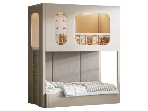 Letto a castello per bambini 012 Modello 3D