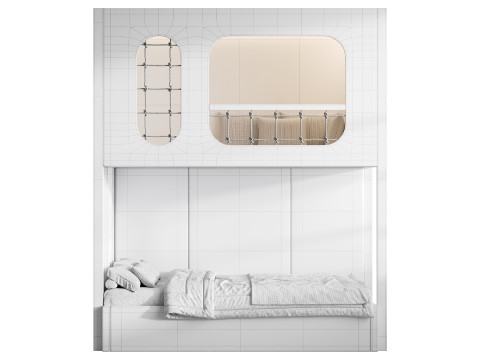 子供用二段ベッド012 3Dモデル