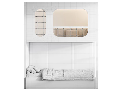 Letto a castello per bambini 012 Modello 3D