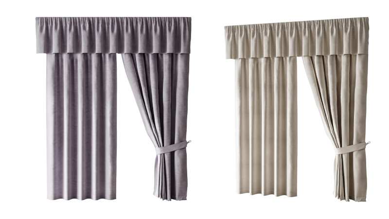Curtains 03 3D Model .c4d .max .obj .3ds .fbx .stl .blend