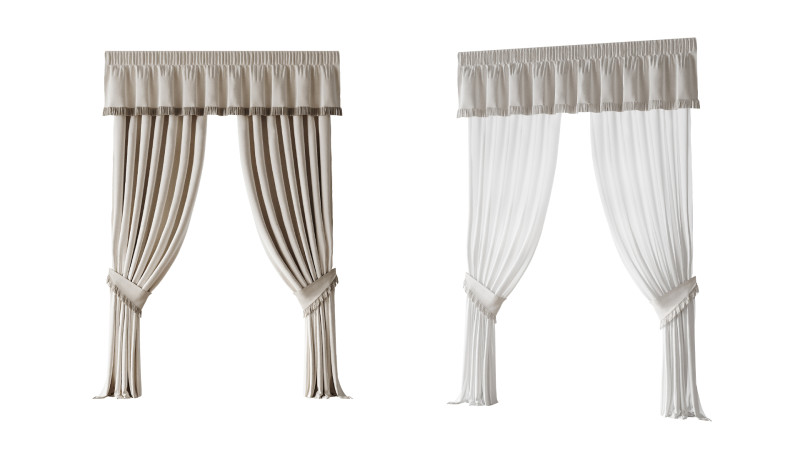 Штори 04 3D Модель .c4d .max .obj .3ds .fbx .stl .blend