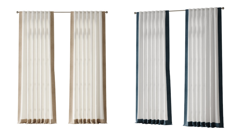 Шторы 12 3D Модель .c4d .max .obj .3ds .fbx .stl .blend 