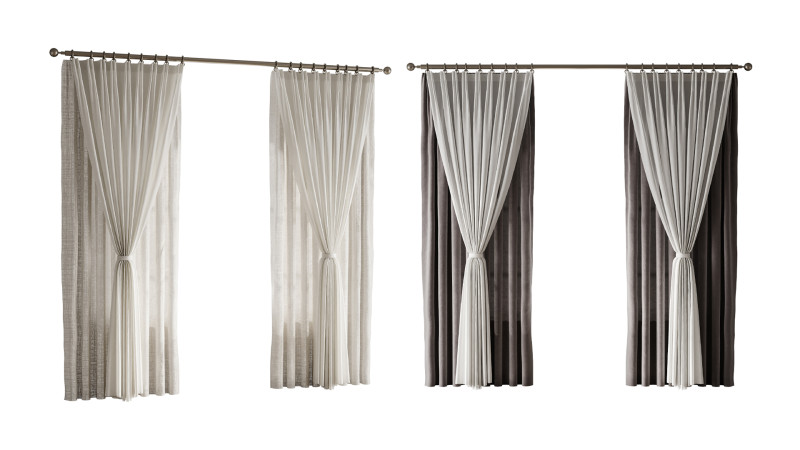 Gordijnen 26 3D Model .c4d .max .obj .3ds .fbx .stl .blend 