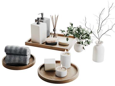 Conjunto Decorativo 011 Modelo 3D