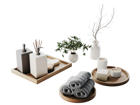 Conjunto Decorativo 011 Modelo 3D