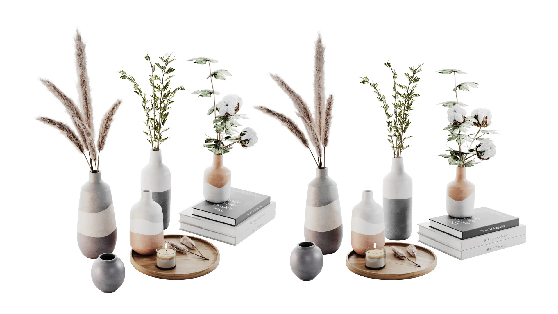 सजावटी सेट 014 3D मॉडल .c4d .max .obj .3ds .fbx .stl .blend 