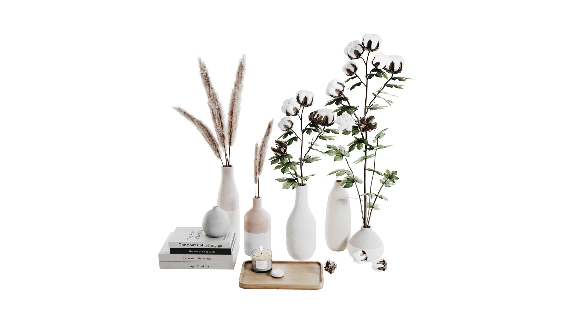 Decorative Set 017 3D Model .c4d .max .obj .3ds .fbx .stl .blend 