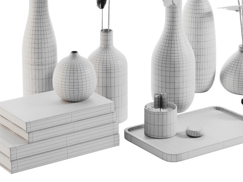 Conjunto Decorativo 017 Modelo 3D