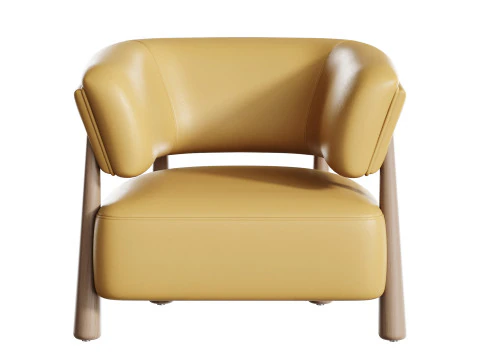 돌로레스 스톤 크림 패브릭 가끔 의자 3D 모델