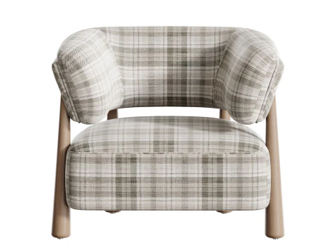 돌로레스 스톤 크림 패브릭 가끔 의자 3D 모델