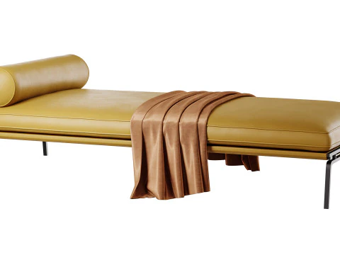 Divano letto in tessuto Modello 3D