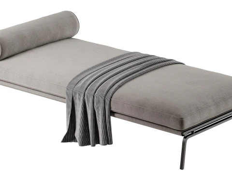 Divano letto in tessuto Modello 3D