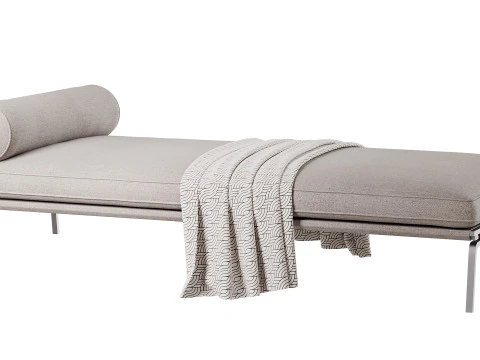 Divano letto in tessuto Modello 3D