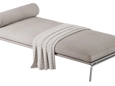 Divano letto in tessuto Modello 3D